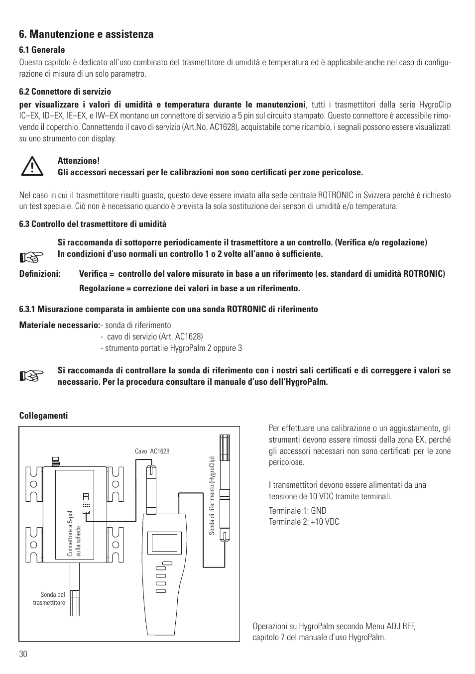 Manutenzione e assistenza | ROTRONIC ATEX User Manual | Page 30 / 36