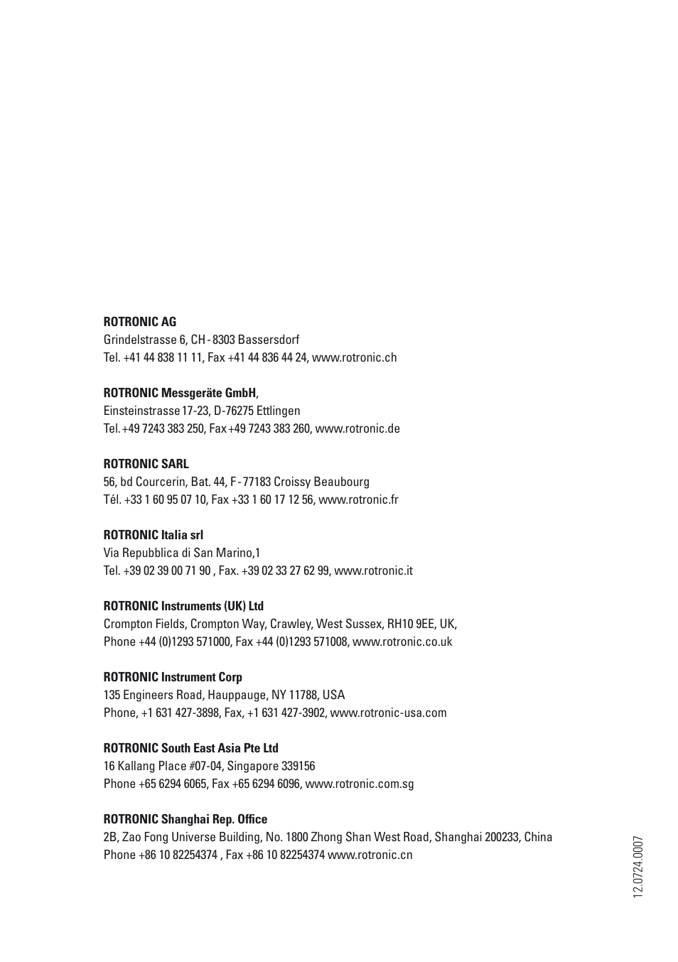 ROTRONIC ATEX User Manual | Page 36 / 36