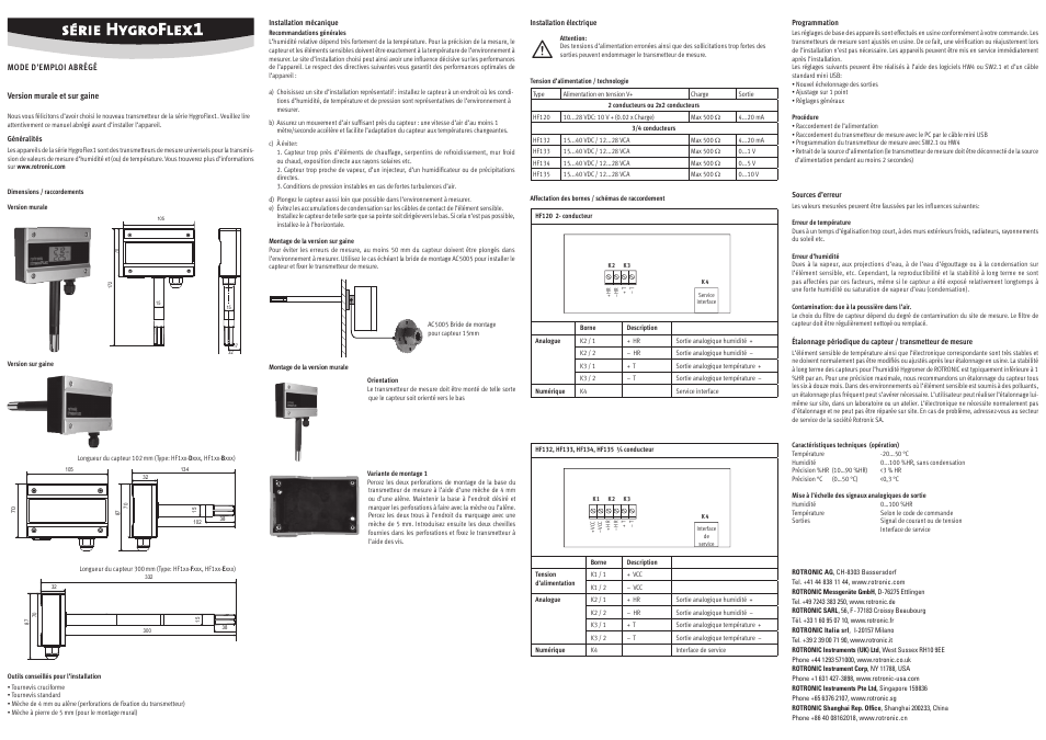 ROTRONIC HF1 User Manual | Page 3 / 4