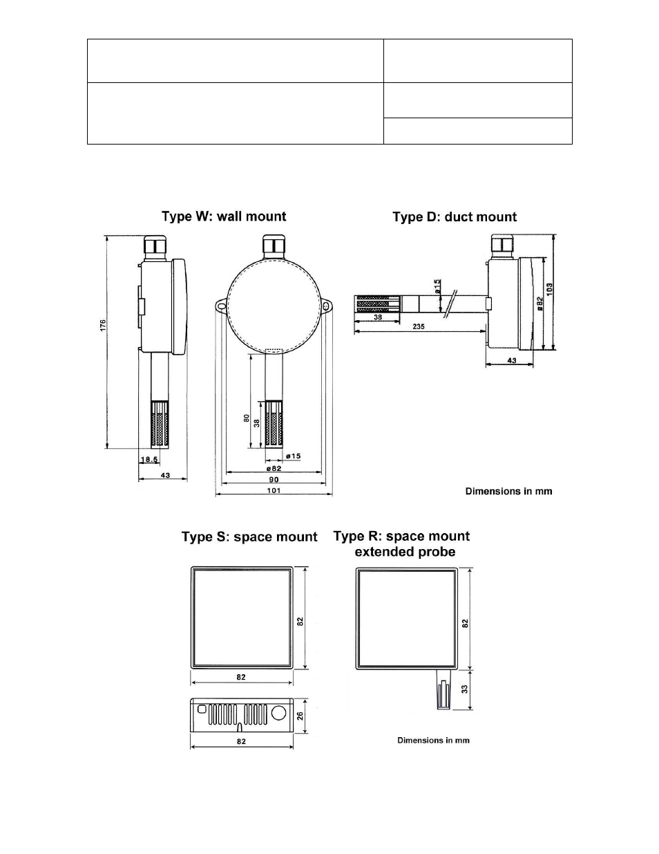Mechanical configurations and dimensions, E-m-hf3-v1_22, 2mechanical configurations and dimensions | ROTRONIC HF3 User Manual | Page 4 / 27
