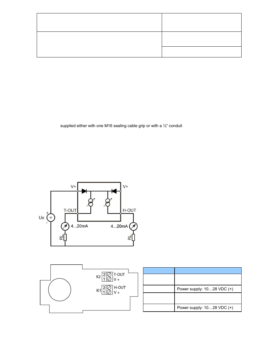 Guidelines for rs-485 wiring (hf45), Cable grip and cable specifications, Wiring | E-m-hf4-v1_22 | ROTRONIC HF4 User Manual | Page 15 / 29