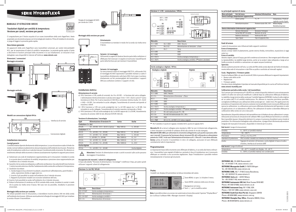 ROTRONIC HF4 User Manual | Page 4 / 4