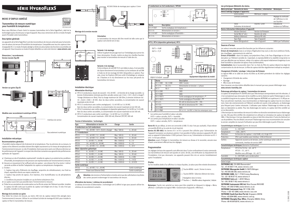 ROTRONIC HF5 User Manual | Page 3 / 4