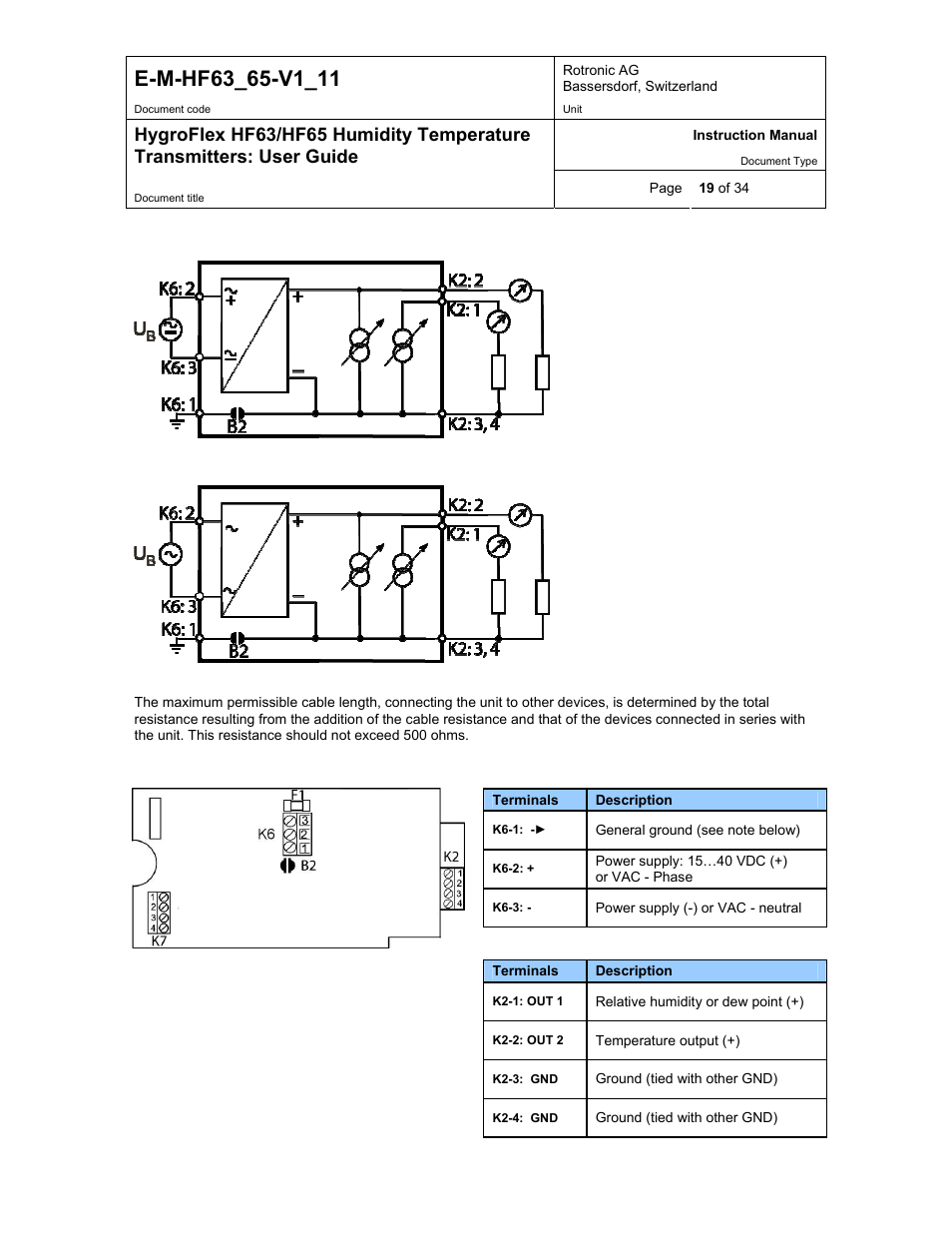 ROTRONIC HF65 User Manual | Page 19 / 34