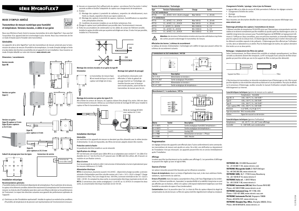 ROTRONIC HF7 User Manual | Page 3 / 4