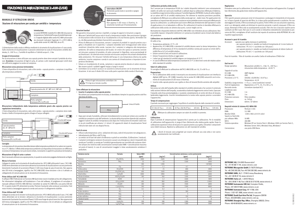Stazione di mirazione hc2-aw-(usb) | ROTRONIC HC2-AW-USB User Manual | Page 4 / 4