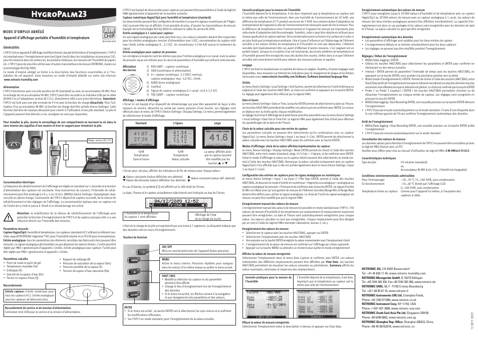 ROTRONIC HP23 User Manual | Page 3 / 4