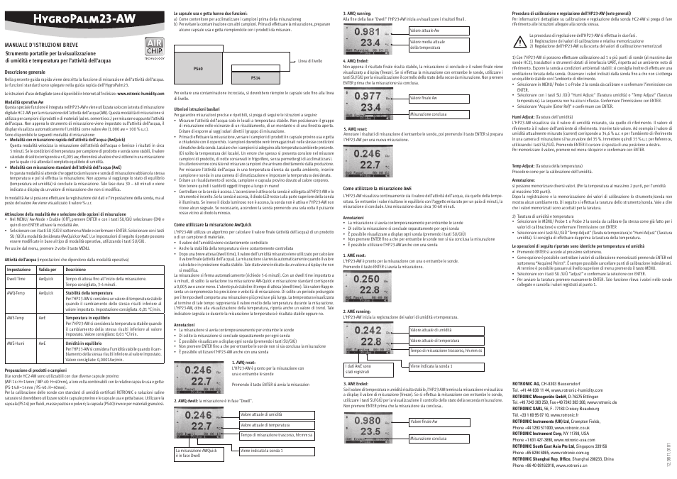 ROTRONIC HP23-AW User Manual | Page 4 / 4