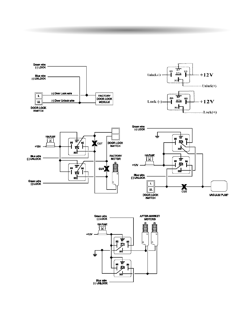 Door lock diagrams | ScyTek Electronics Galaxy 5000RS-DBP User Manual | Page 42 / 48