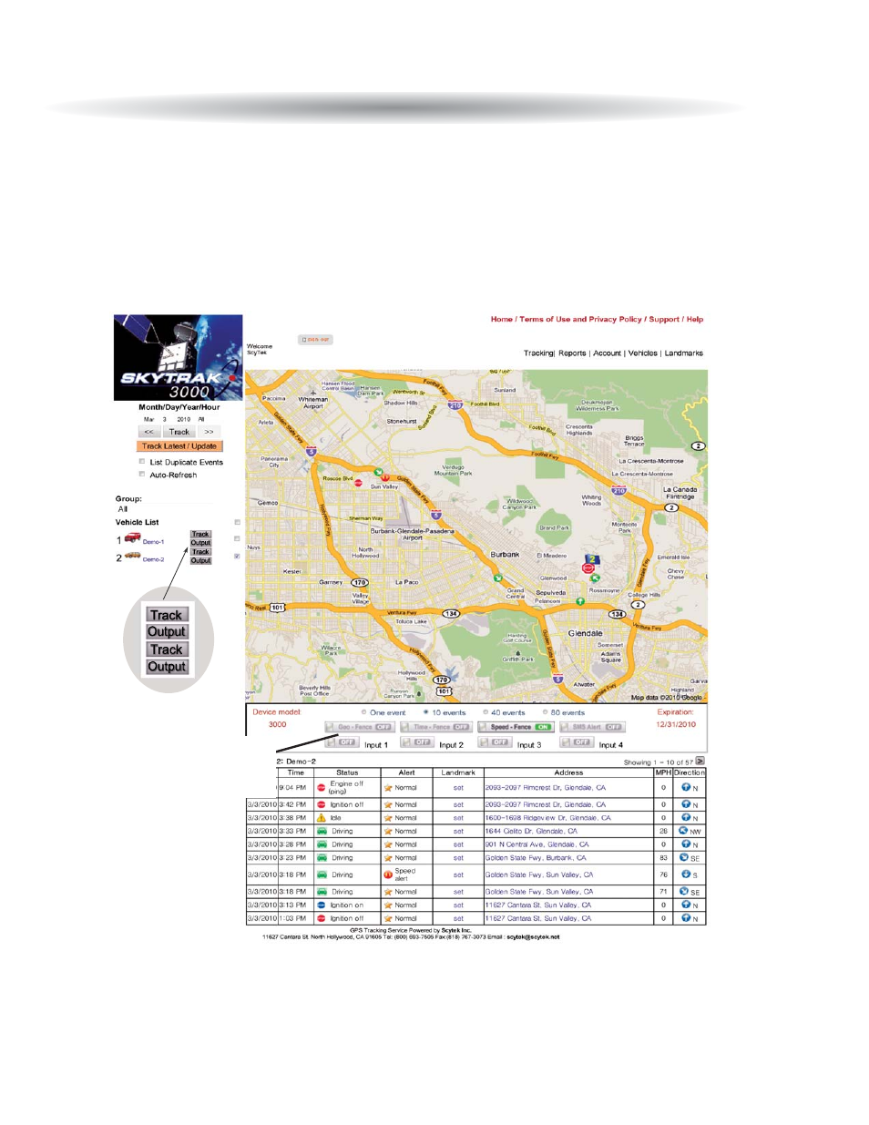 The home page | ScyTek Electronics SKYTRAK-3000 User Manual | Page 12 / 20