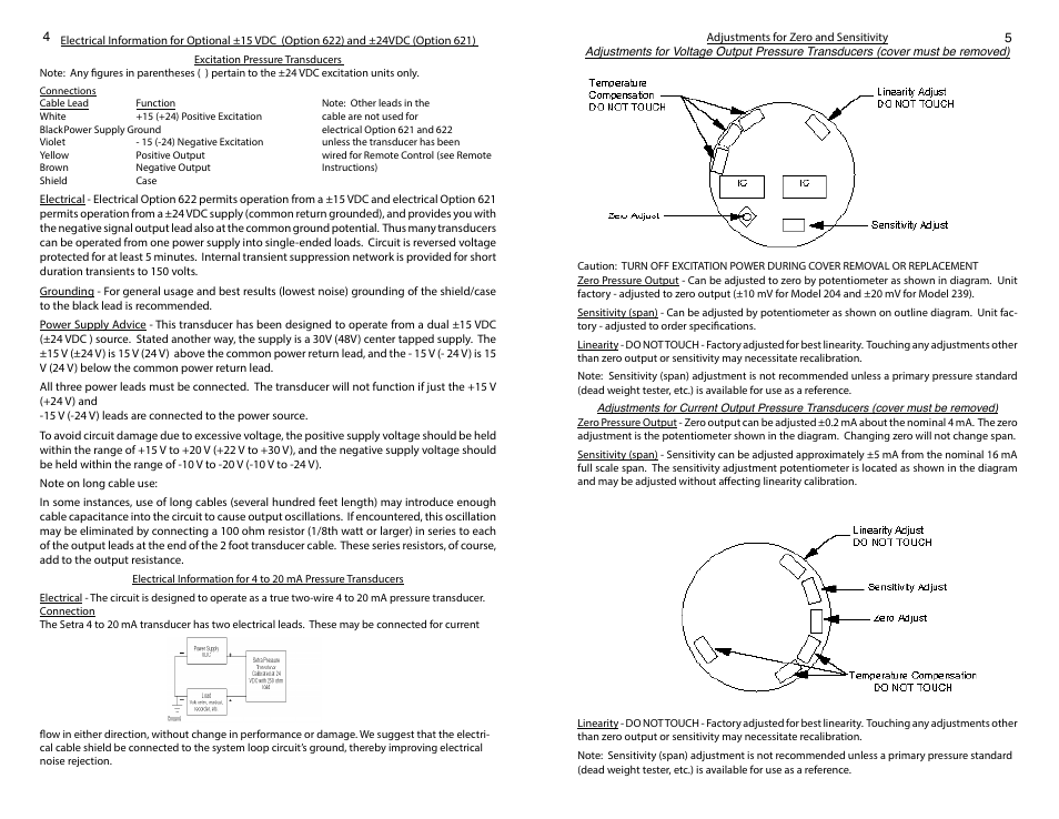 Setra System Model 204D User Manual | Page 4 / 4