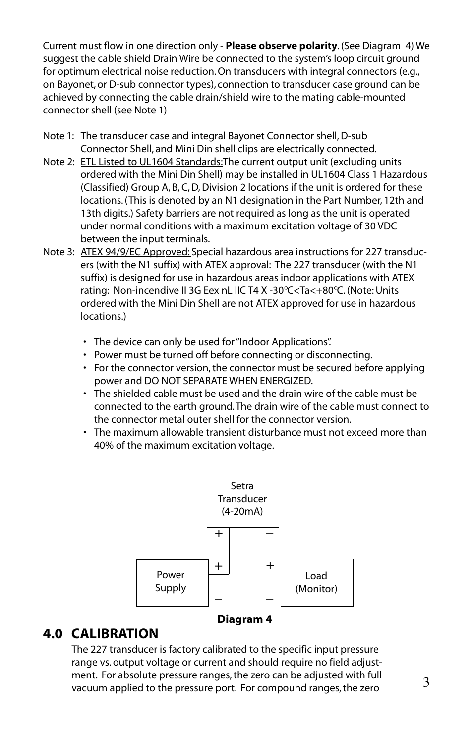 0 calibration | Setra System Model 227 User Manual | Page 3 / 8
