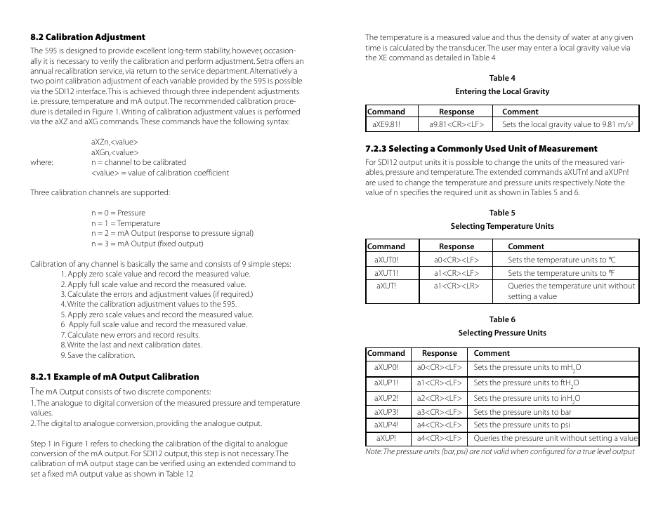 2 calibration adjustment | Setra System Model 595 User Manual | Page 7 / 8