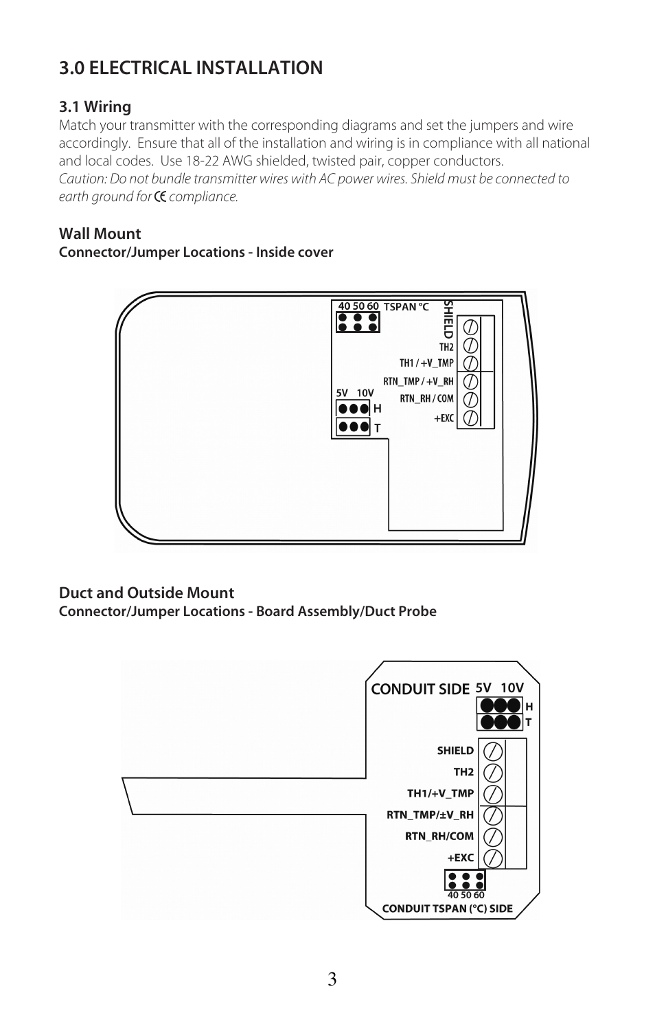0 electrical installation | Setra System Model SRH User Manual | Page 3 / 12