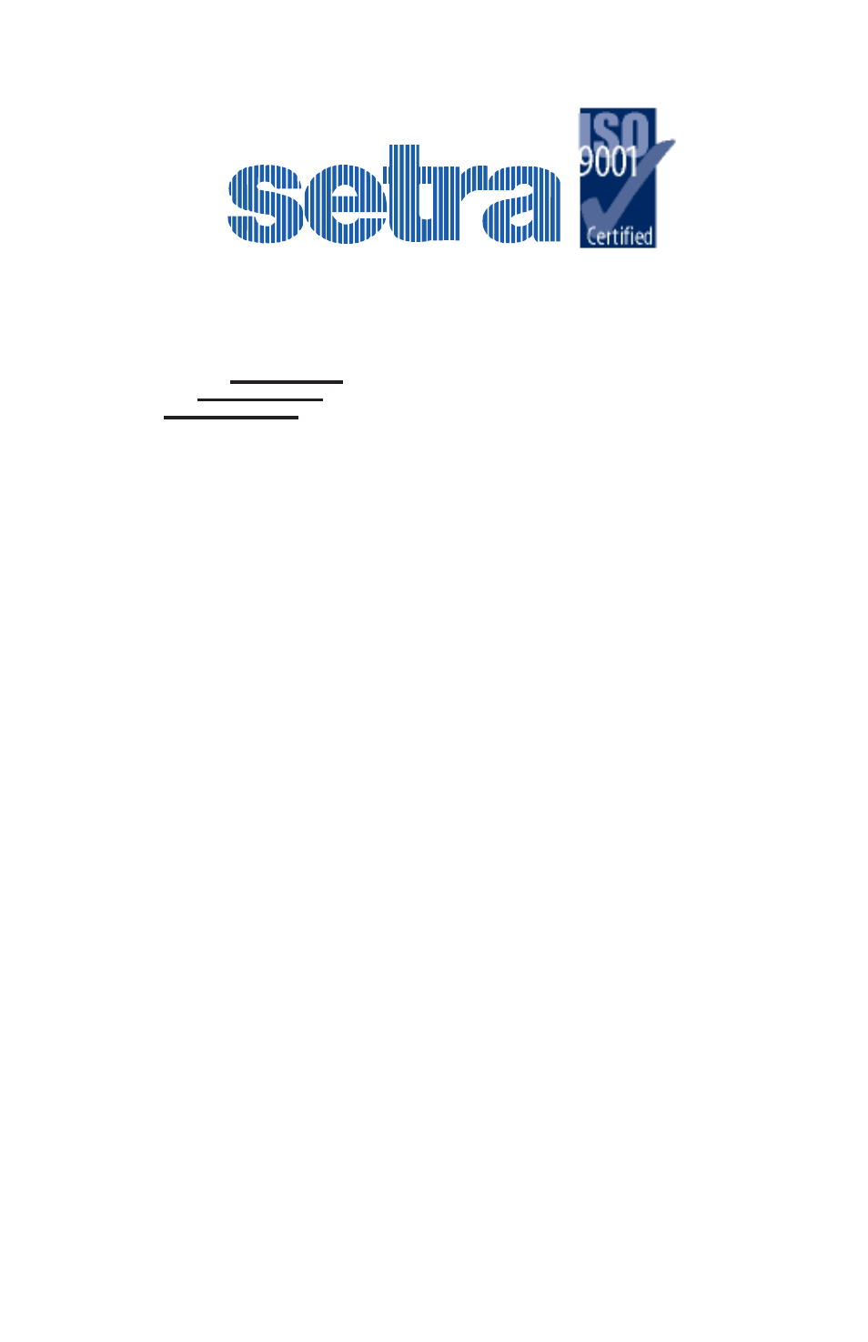 Setra System Model Datum 2000 User Manual | 31 pages