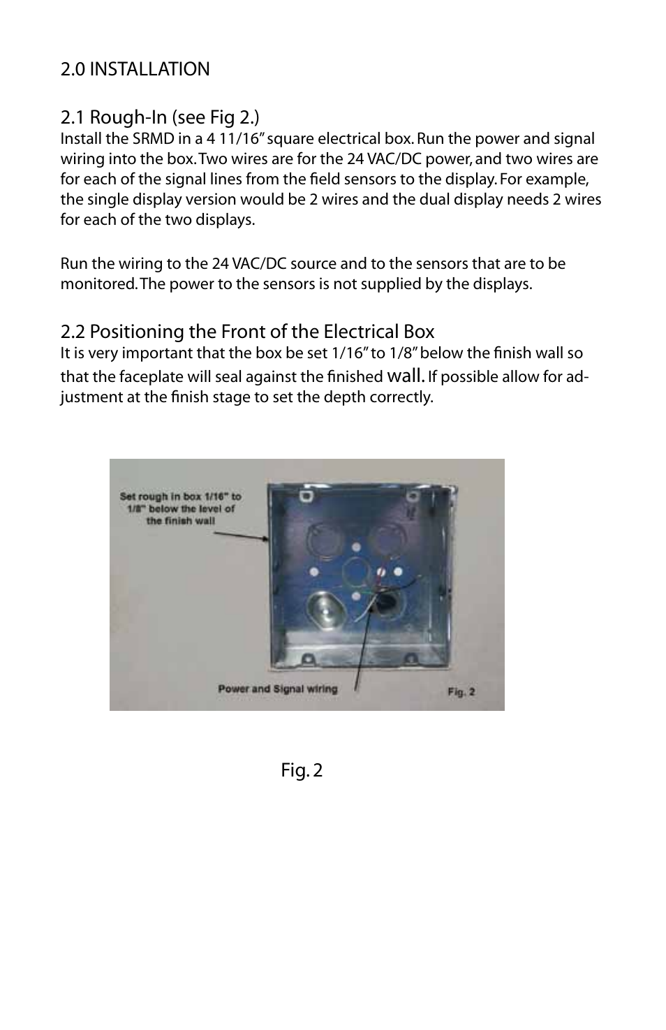 Setra System Model SRMD User Manual | Page 2 / 8