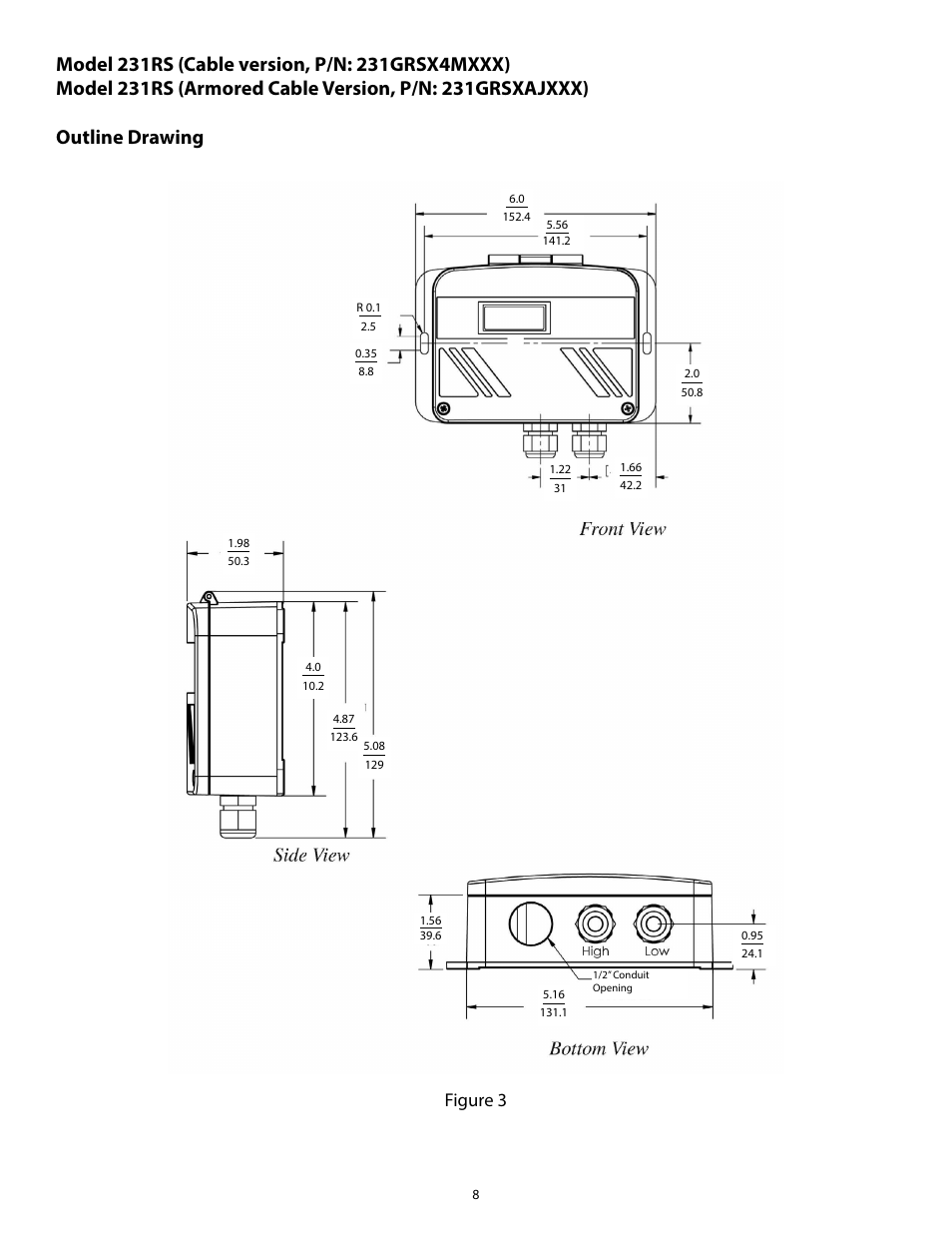Figure 3 | Setra System Model 231RS User Manual | Page 8 / 16