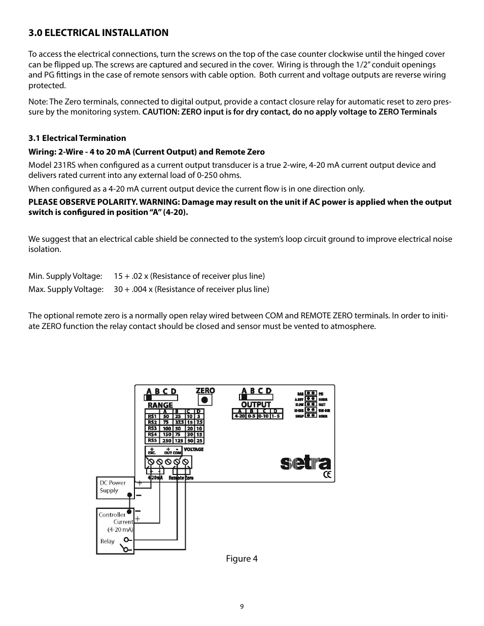 Setra System Model 231RS User Manual | Page 9 / 16