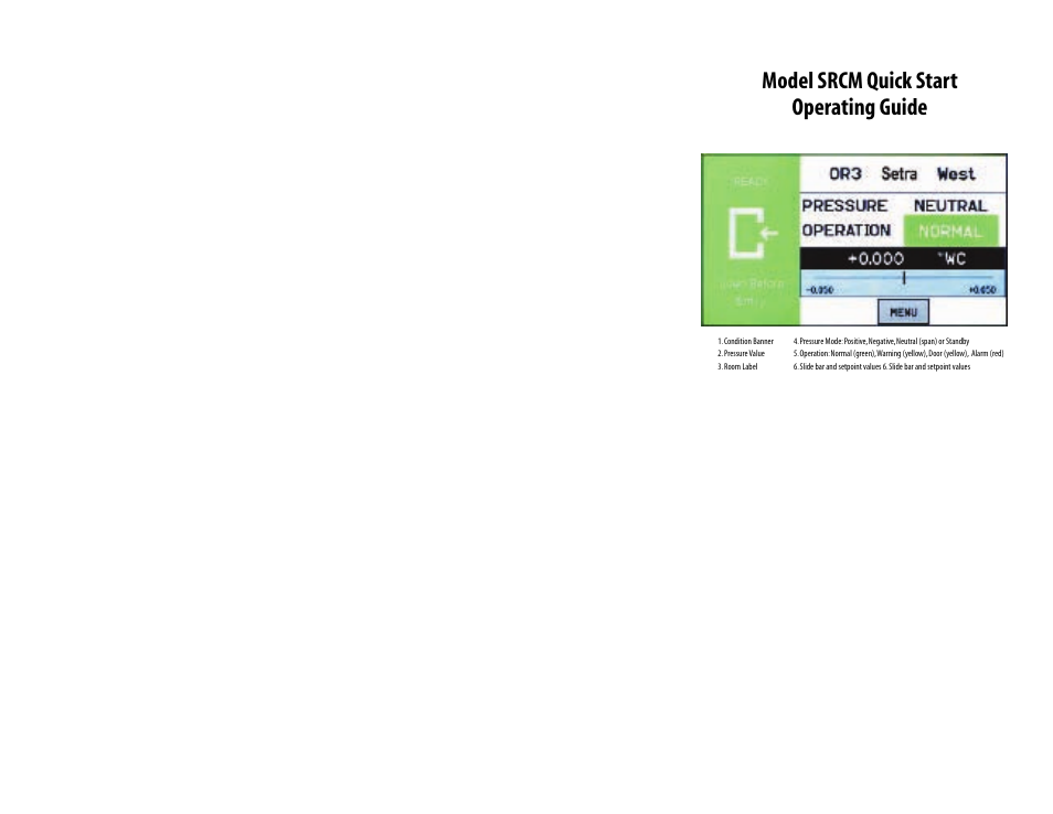 Setra System SRCM User Manual | 2 pages