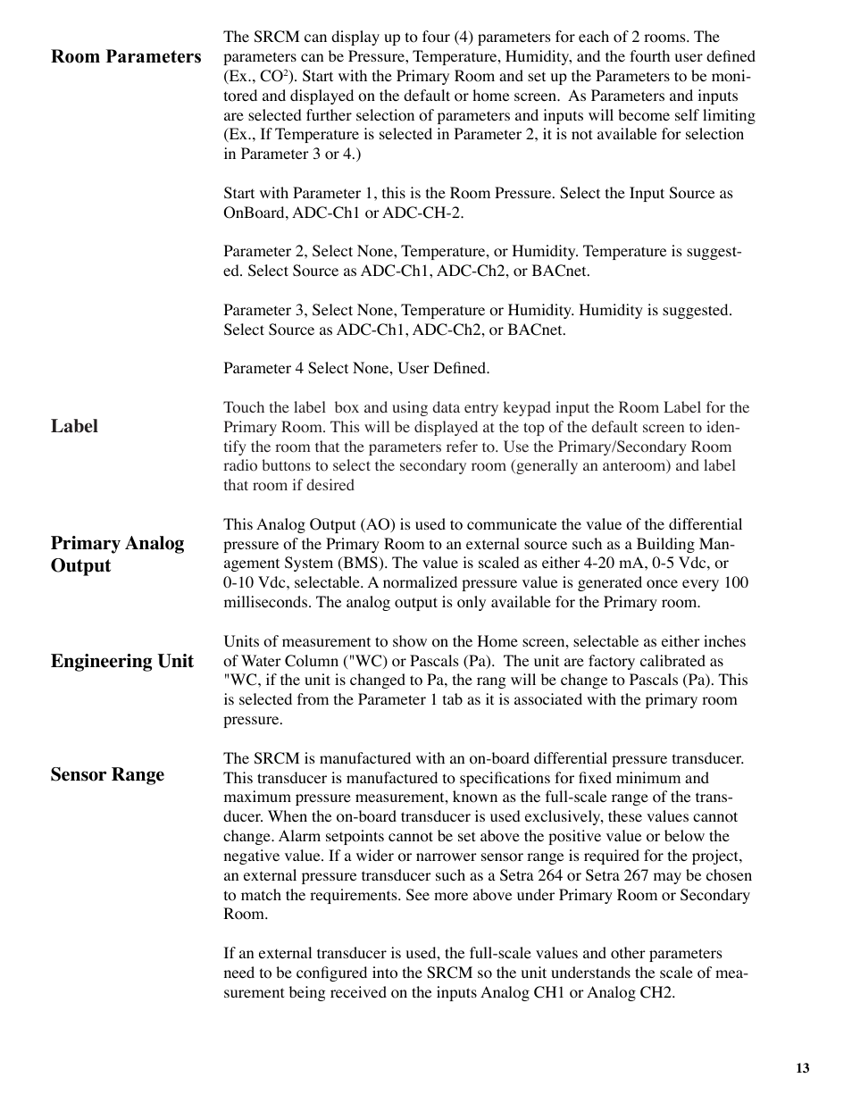 Setra System SRCM User Manual | Page 13 / 43