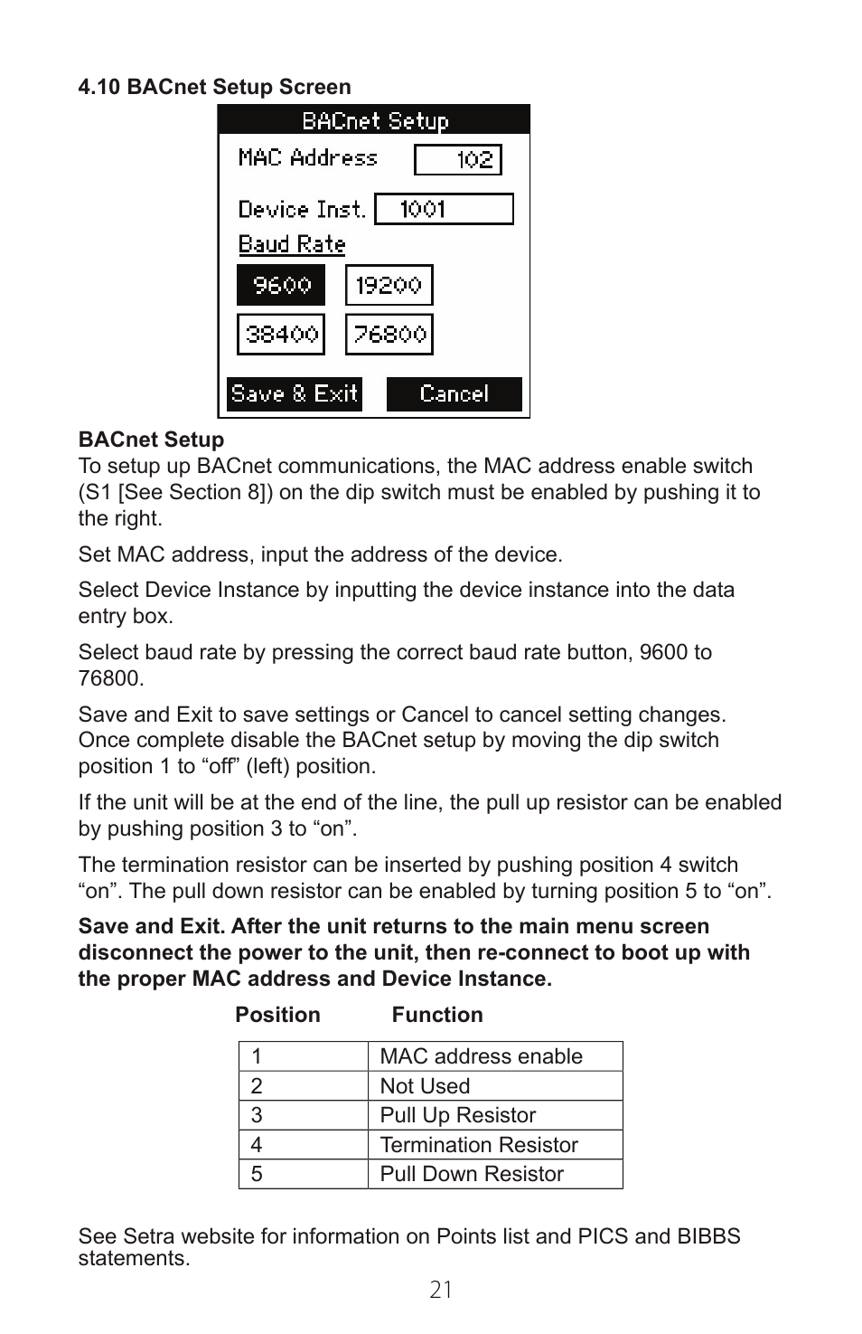 Setra System SRPM User Manual | Page 21 / 28