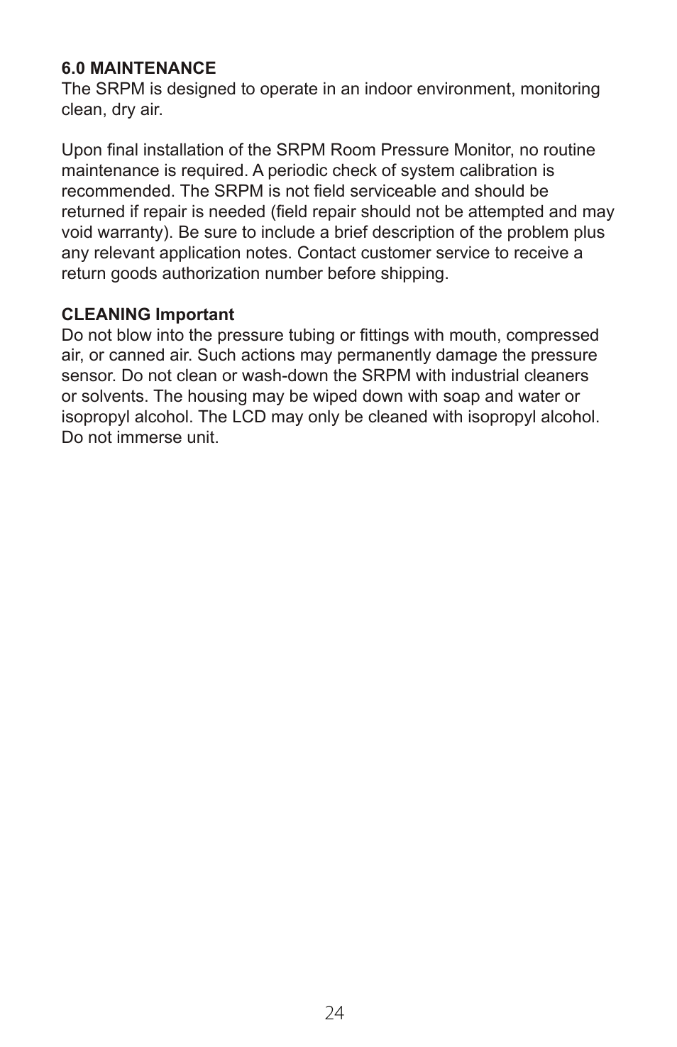 Setra System SRPM User Manual | Page 24 / 28