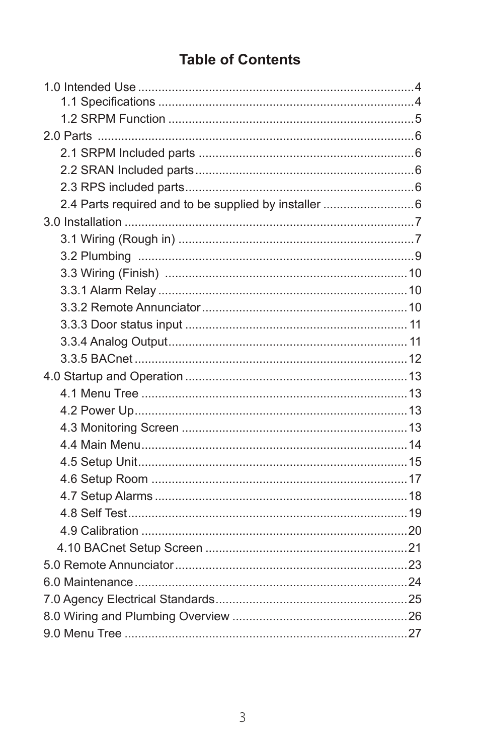 Setra System SRPM User Manual | Page 3 / 28