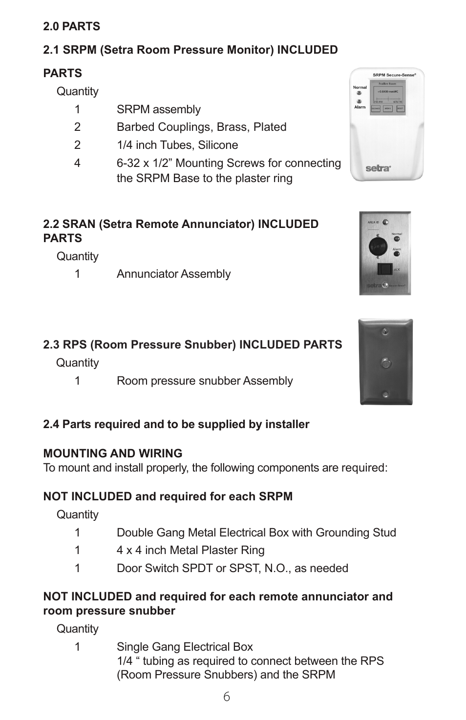 Setra System SRPM User Manual | Page 6 / 28