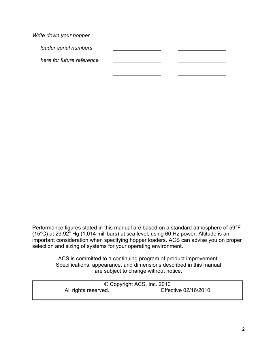 Sterlco SSL and SSIL Series Hopper Loaders User Manual | Page 2 / 69