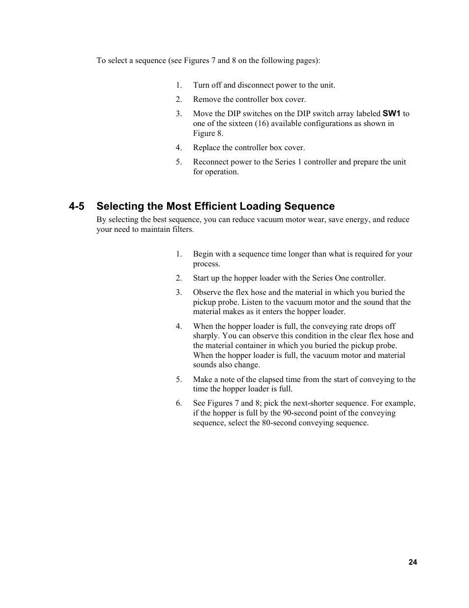 5 selecting the most efficient loading sequence | Sterlco SSL and SSIL Series Hopper Loaders User Manual | Page 24 / 69
