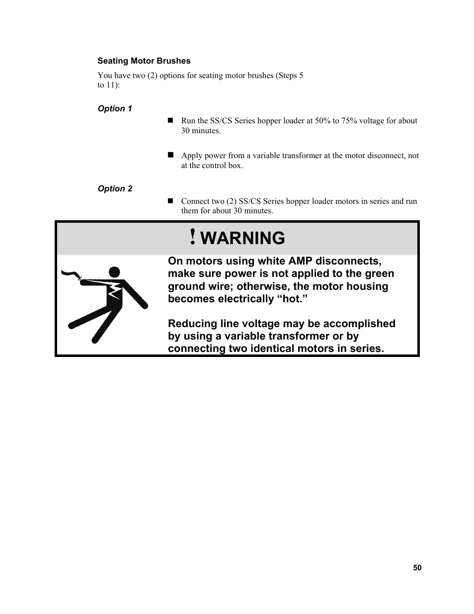 Warning | Sterlco SSL and SSIL Series Hopper Loaders User Manual | Page 50 / 69