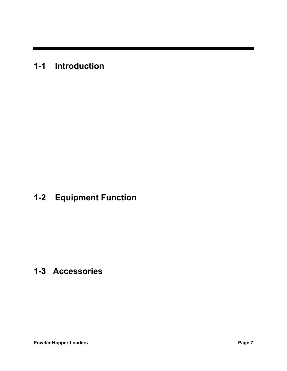 1 general information, 1 introduction, 2 equipment function | 3 accessories | Sterlco SPL Series Powder Hopper Loader User Manual | Page 7 / 43