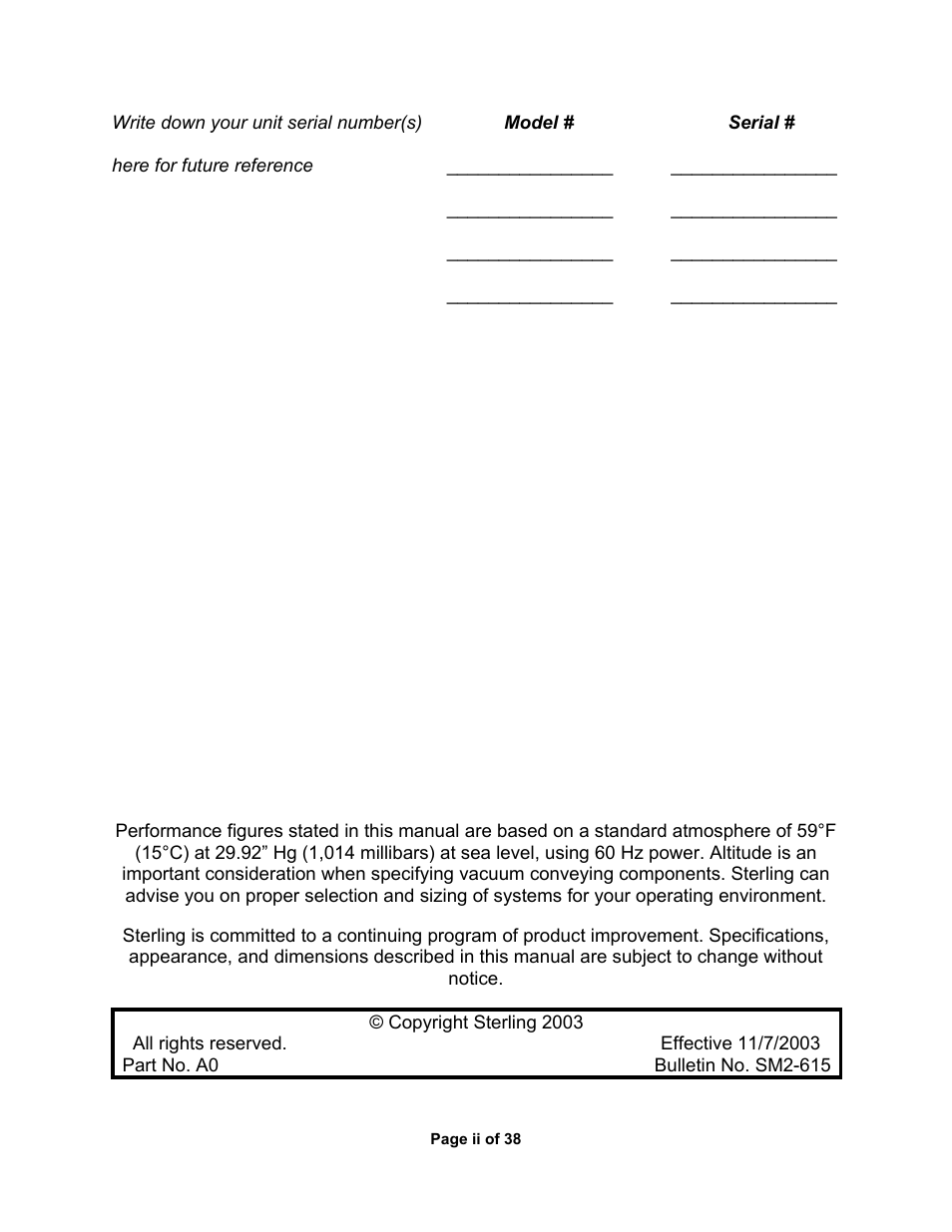 Sterlco SSC Conveying Systems User Manual | Page 3 / 39