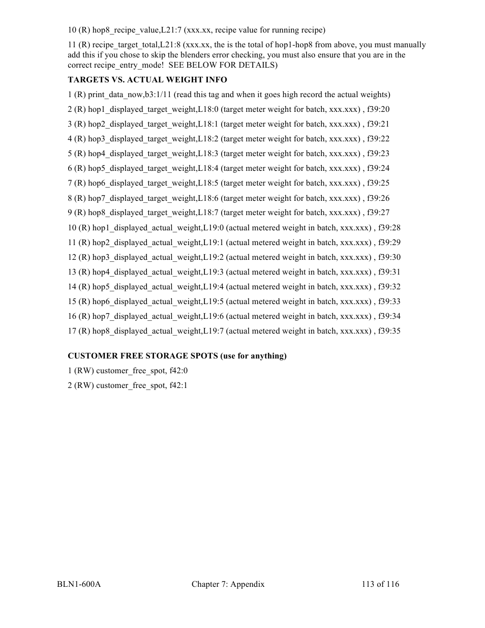 Sterlco SGBD Series Batch Gravimetric Blenders User Manual | Page 113 / 116