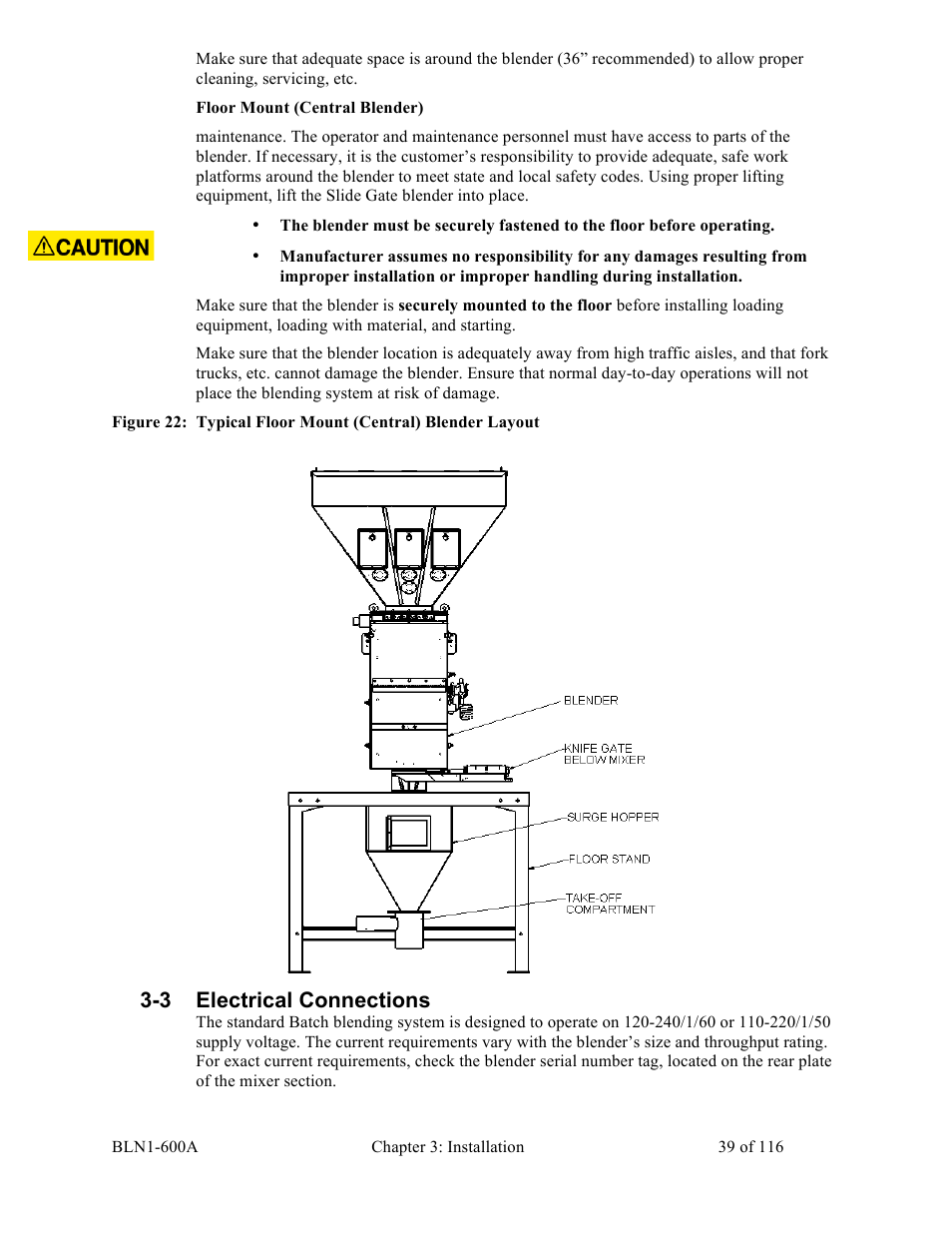 3 electrical connections | Sterlco SGBD Series Batch Gravimetric Blenders User Manual | Page 39 / 116