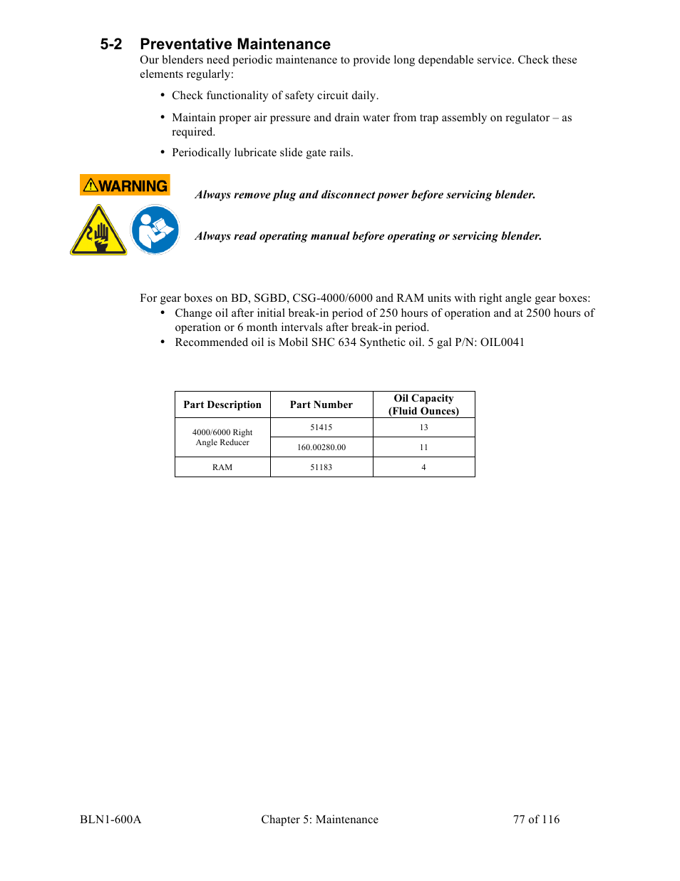 2 preventative maintenance | Sterlco SGBD Series Batch Gravimetric Blenders User Manual | Page 77 / 116