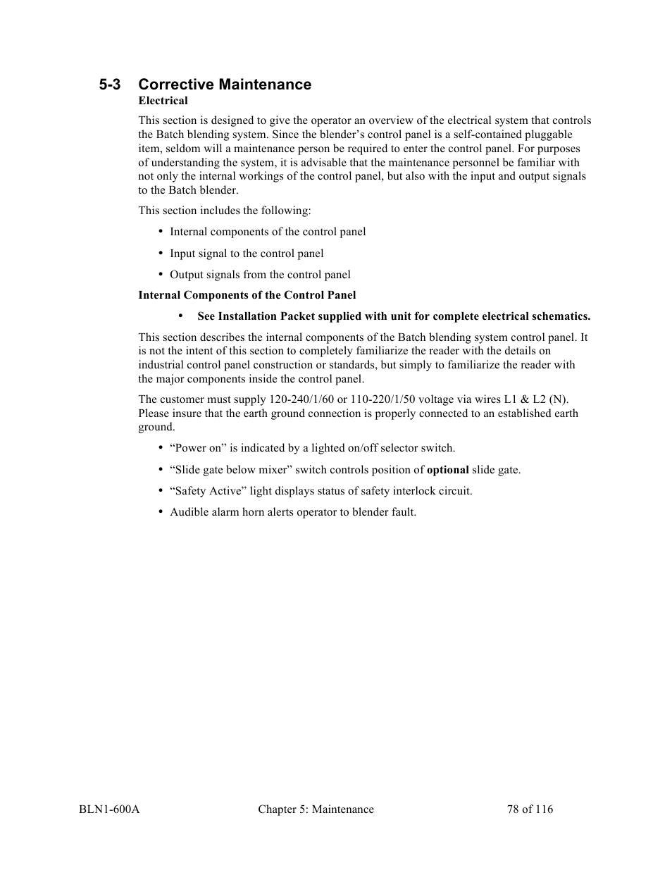 3 corrective maintenance | Sterlco SGBD Series Batch Gravimetric Blenders User Manual | Page 78 / 116