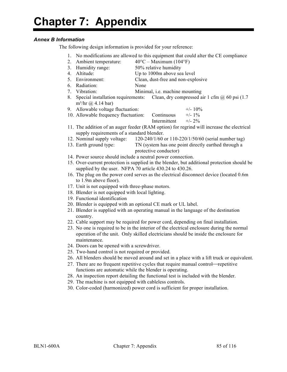 Chapter 7: appendix | Sterlco SGBD Series Batch Gravimetric Blenders User Manual | Page 85 / 116