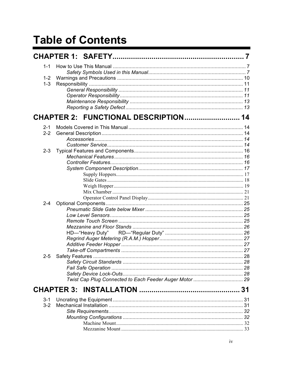 Sterlco SGBD Series Batch Gravimetric Blenders User Manual | Page 4 / 110