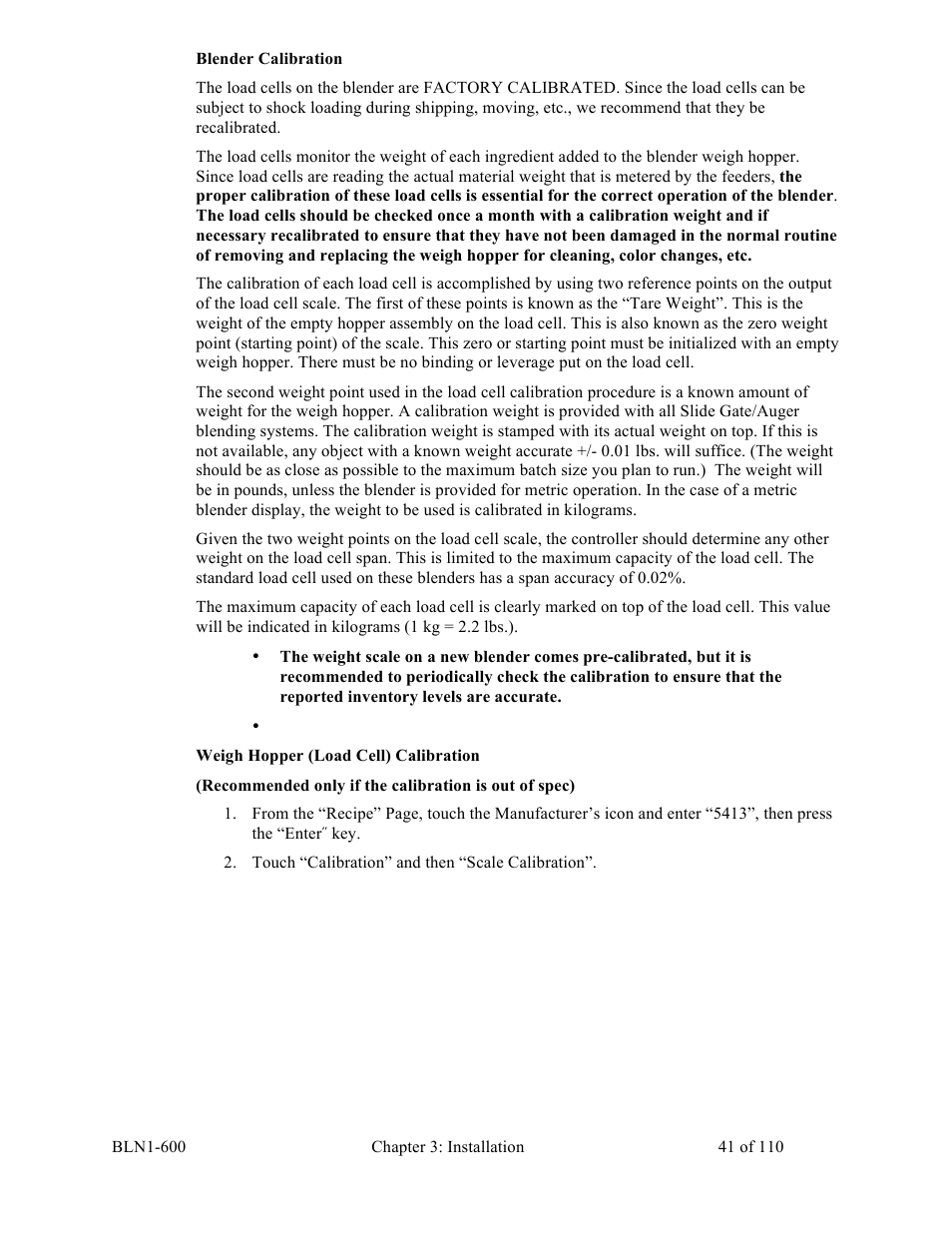 Sterlco SGBD Series Batch Gravimetric Blenders User Manual | Page 41 / 110