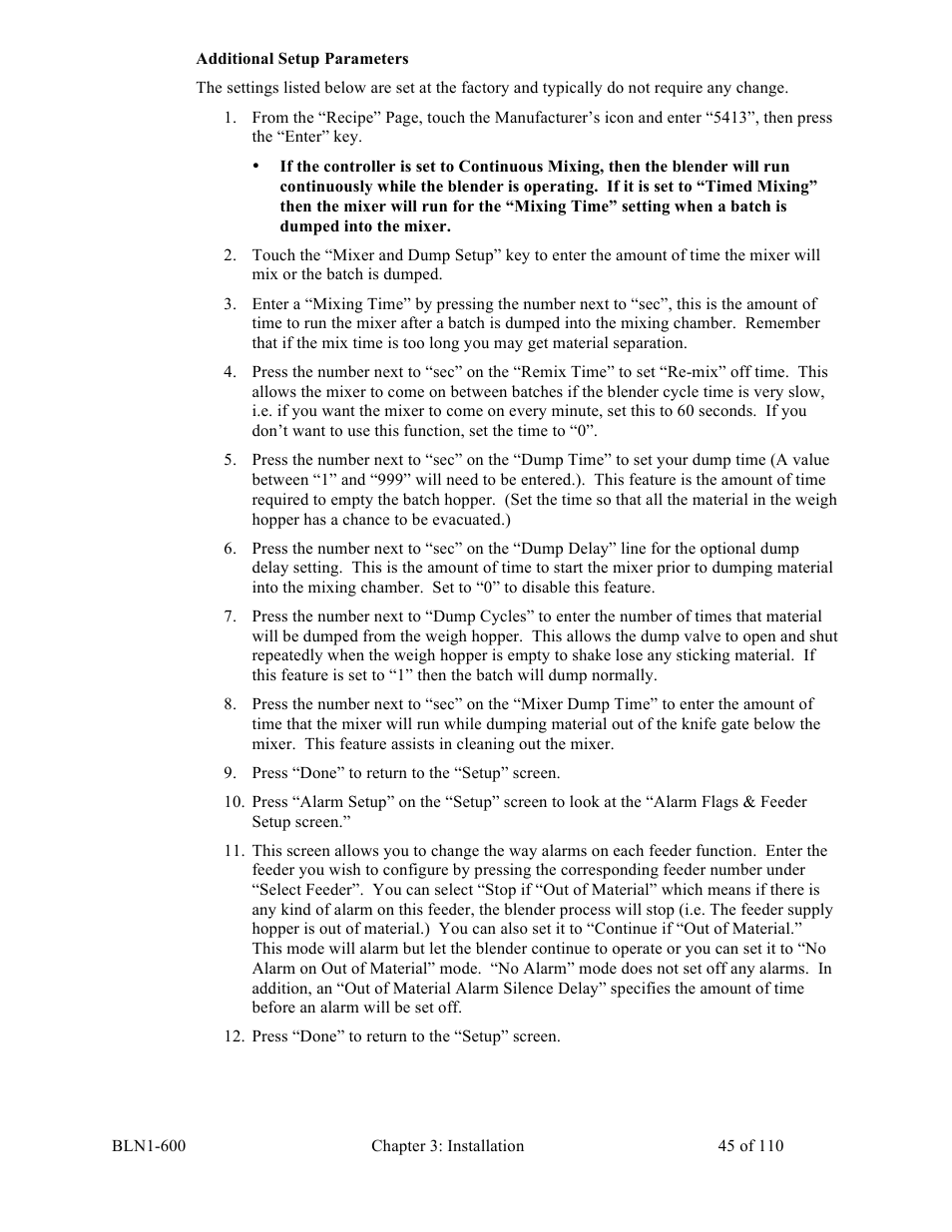 Sterlco SGBD Series Batch Gravimetric Blenders User Manual | Page 45 / 110