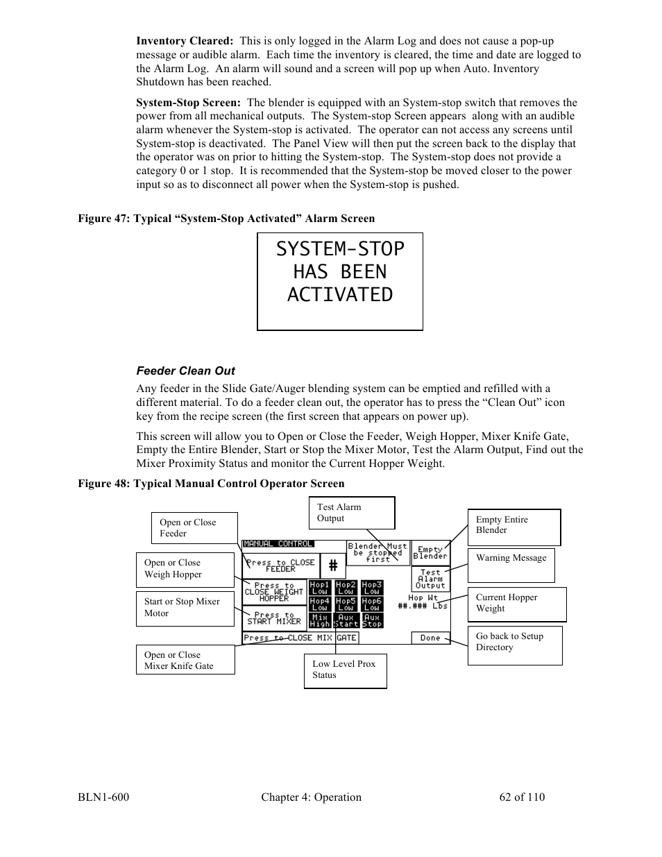 System-stop has been activated | Sterlco SGBD Series Batch Gravimetric Blenders User Manual | Page 62 / 110