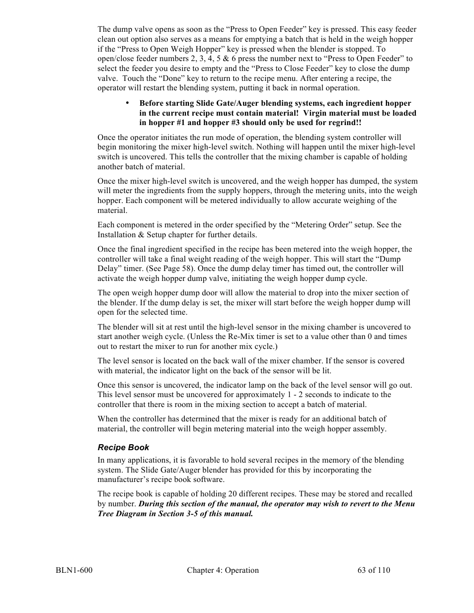 Sterlco SGBD Series Batch Gravimetric Blenders User Manual | Page 63 / 110