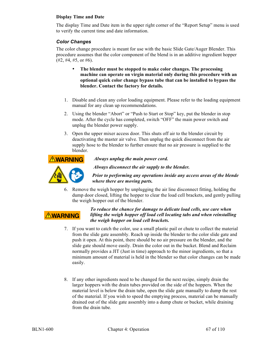 Sterlco SGBD Series Batch Gravimetric Blenders User Manual | Page 67 / 110