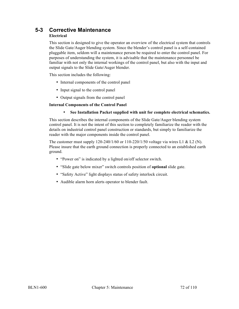 3 corrective maintenance | Sterlco SGBD Series Batch Gravimetric Blenders User Manual | Page 72 / 110