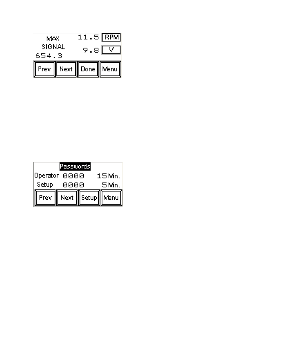 Passwords screen | Sterlco SDD Series User Manual | Page 61 / 93