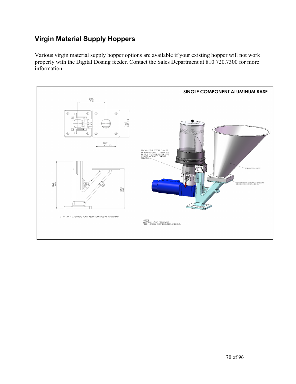 Virgin material supply hoppers | Sterlco SDD Series User Manual | Page 70 / 96