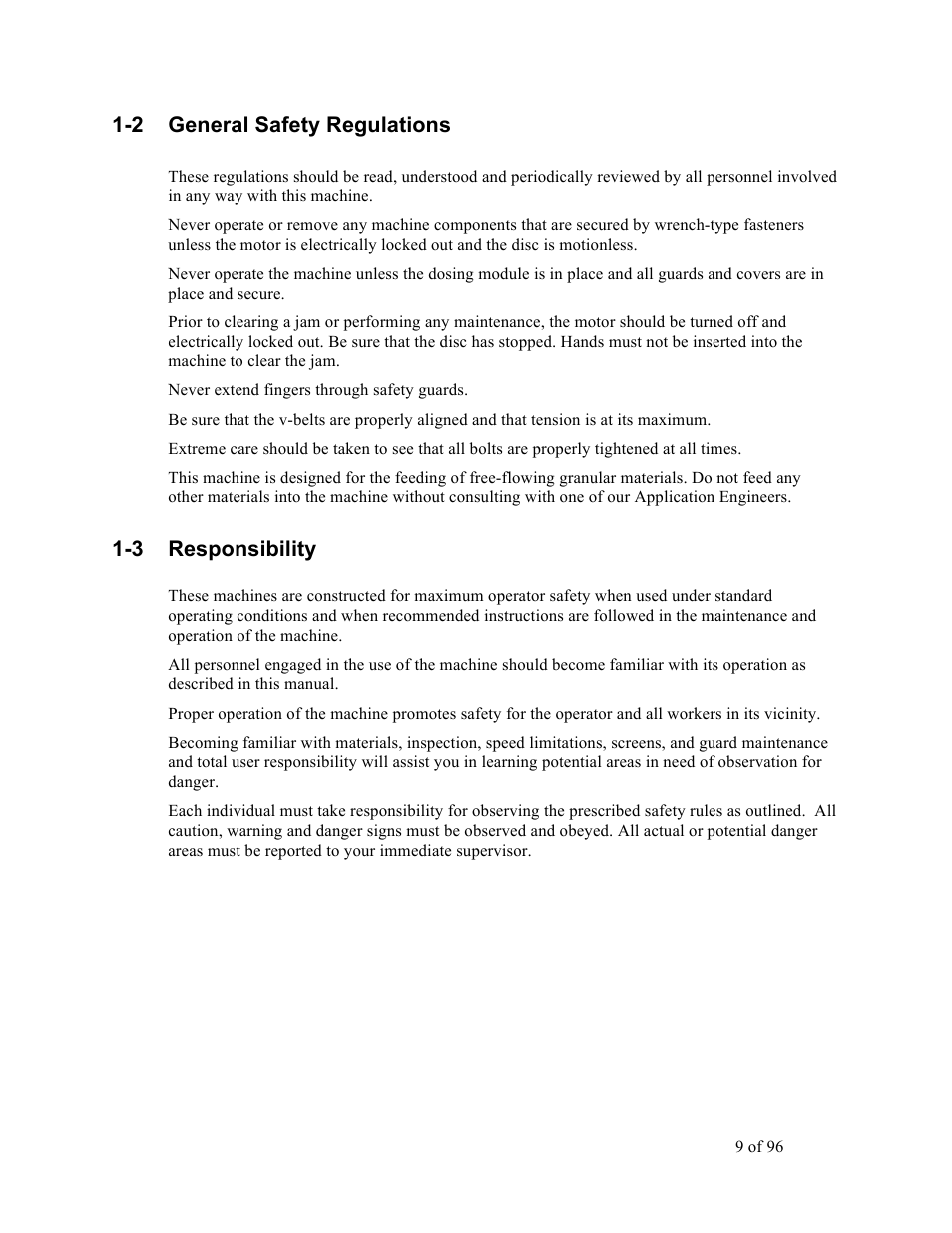 2 general safety regulations, 3 responsibility | Sterlco SDD Series User Manual | Page 9 / 96