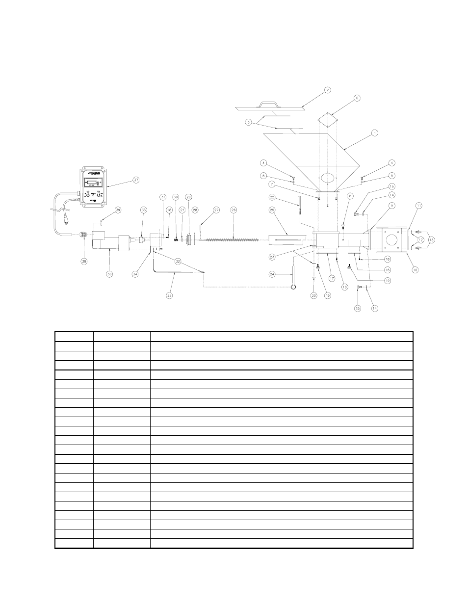 3 spare parts list | Sterlco SF Series Volumetric Additive Feeder User Manual | Page 49 / 55