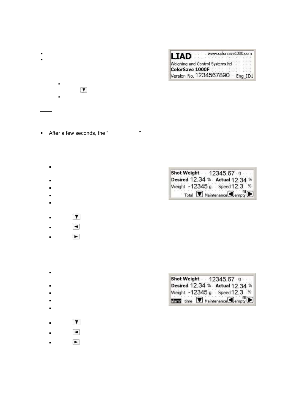 3 starting sequence, 1 main screen for mode "0" (gravimetric mode) | Sterlco SF1000 Gravimetric Additive Feeder User Manual | Page 14 / 37